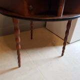 Table tripod vintage worker drawers turned legs
