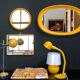 Miroir ovale en plastique moulé