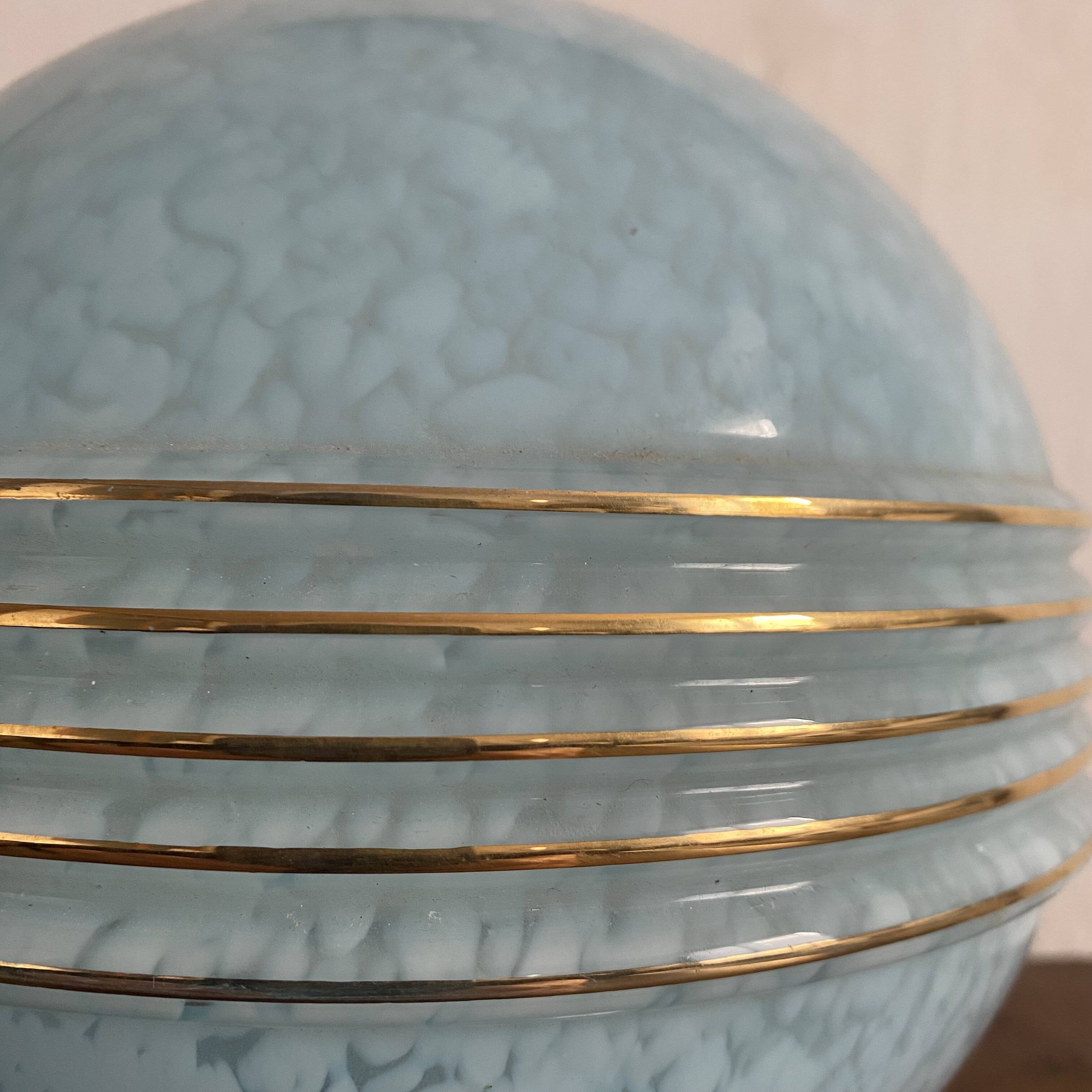 Clichy glass ball ceiling light in Art Deco style