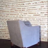 Art Deco chair with otoman