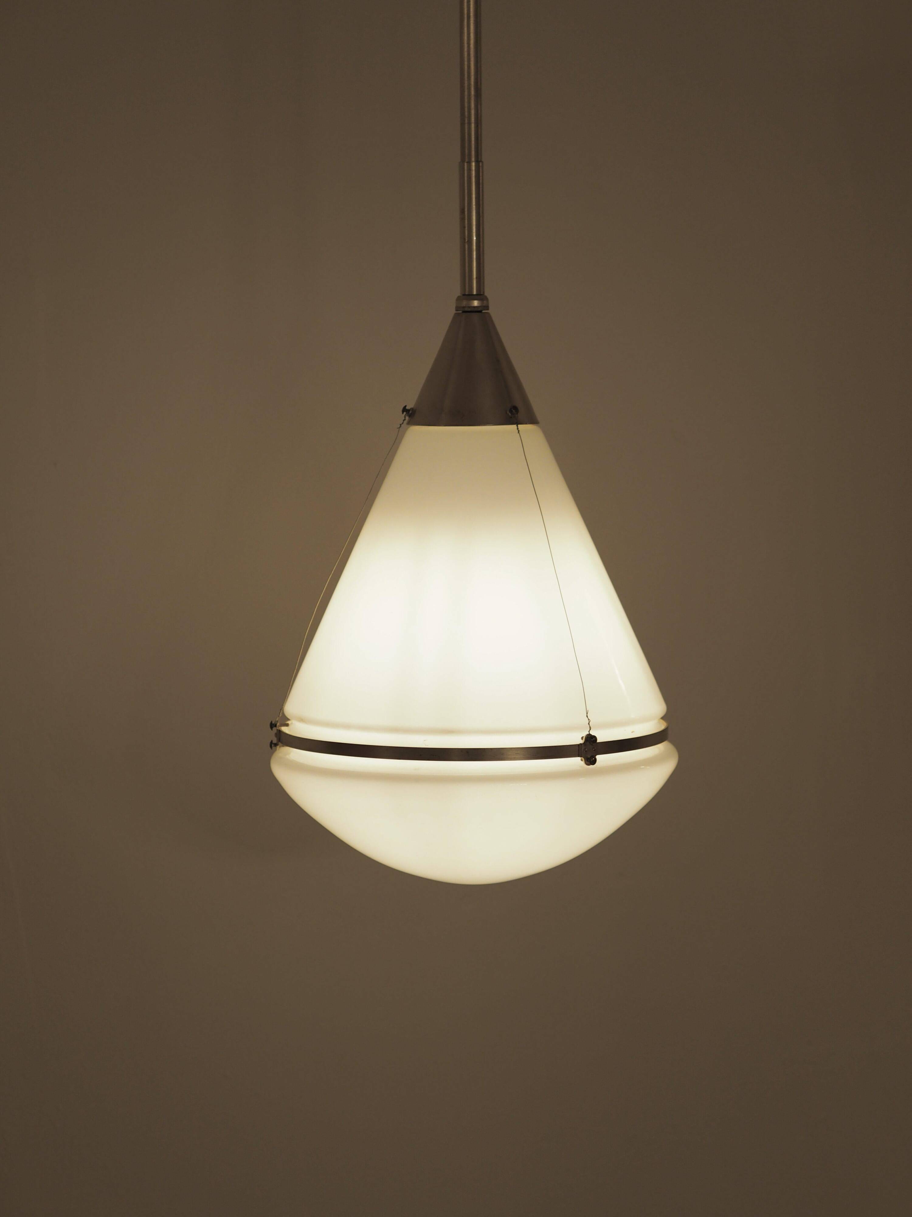Iconic pendant lamp "Luzette" by Peter Behrens for Siemens, c. 1910s