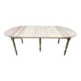 Table ronde extensible Louis Philippe XIXème à volet pliable 6 pieds 230cm