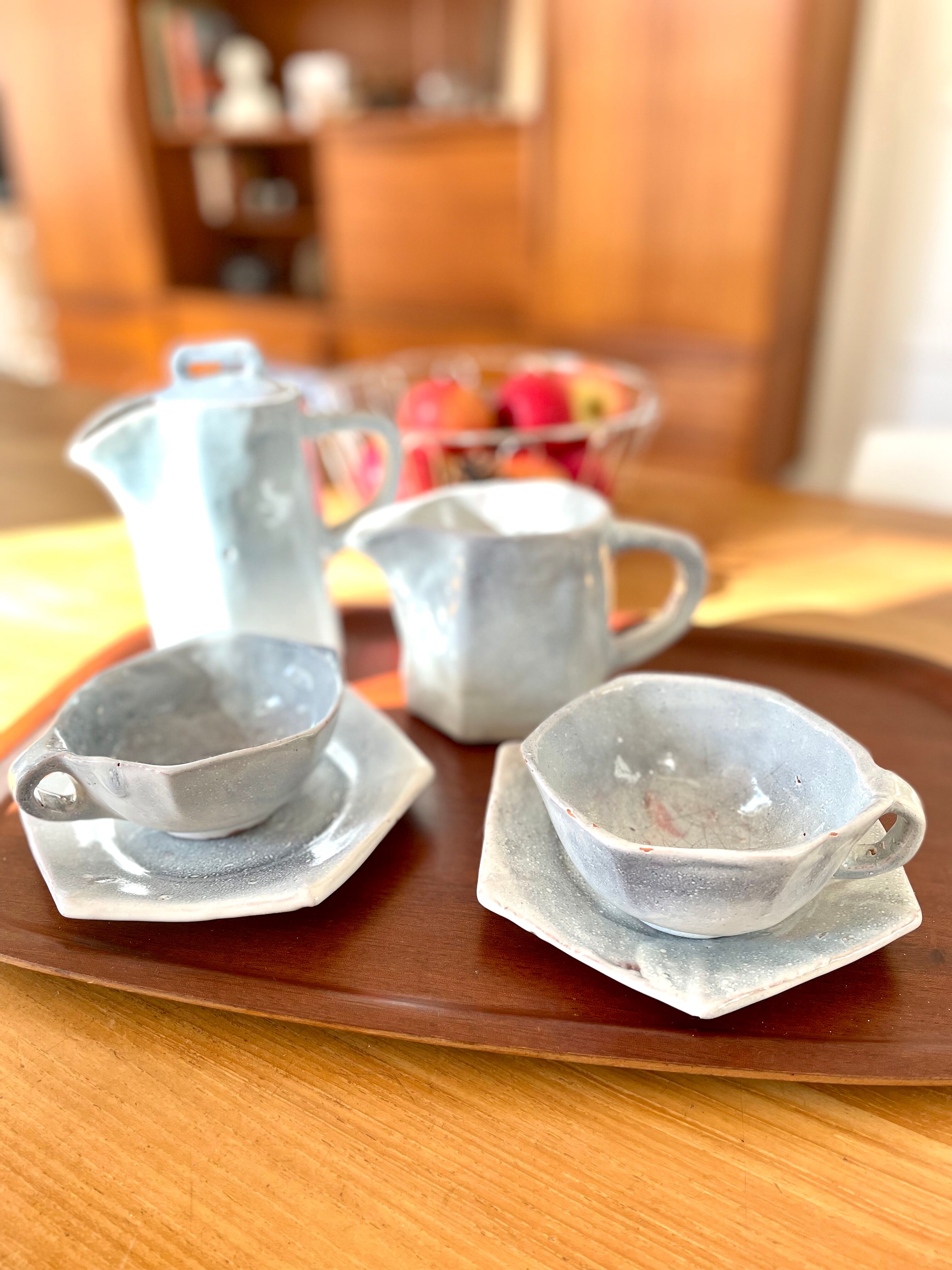 Vintage ceramic coffee service Idlas "felucca"