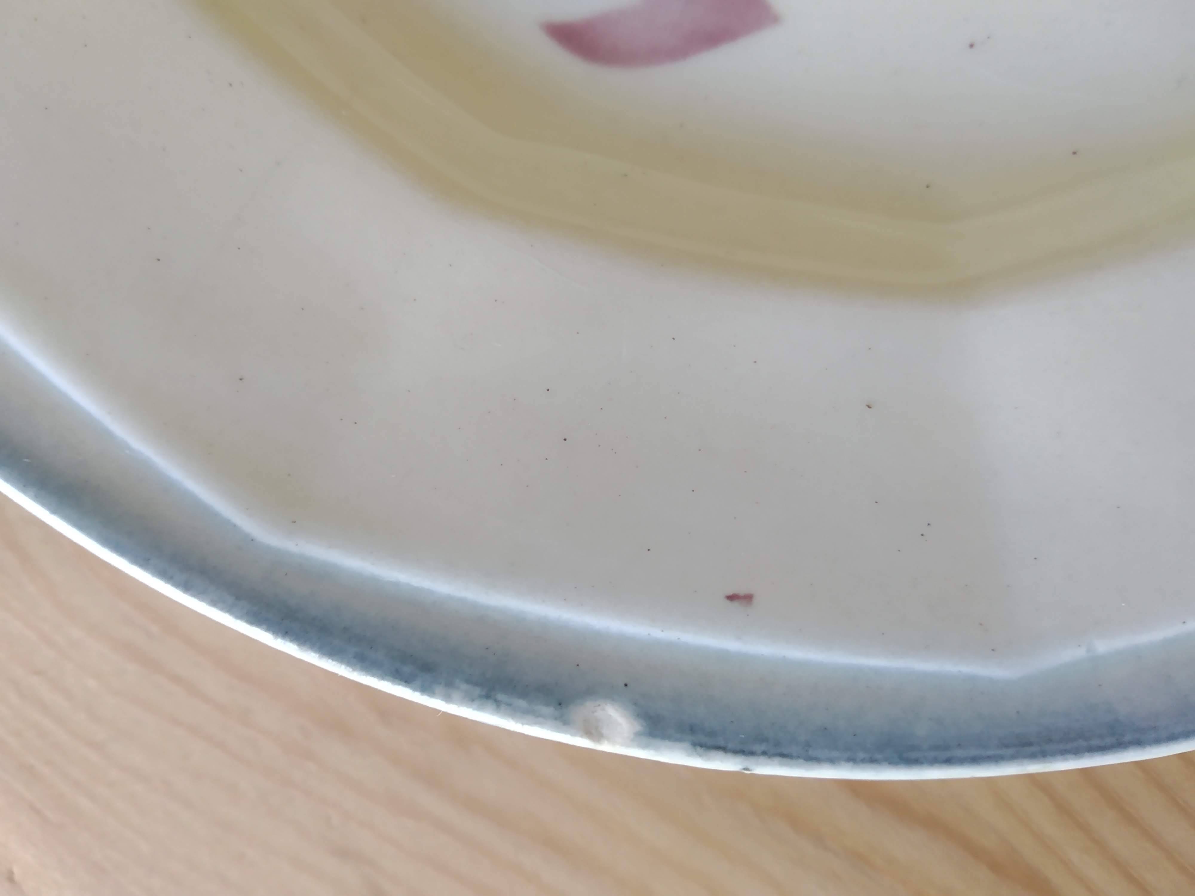 Lot de 6 assiettes à dessert faience Wasmuel -M.G