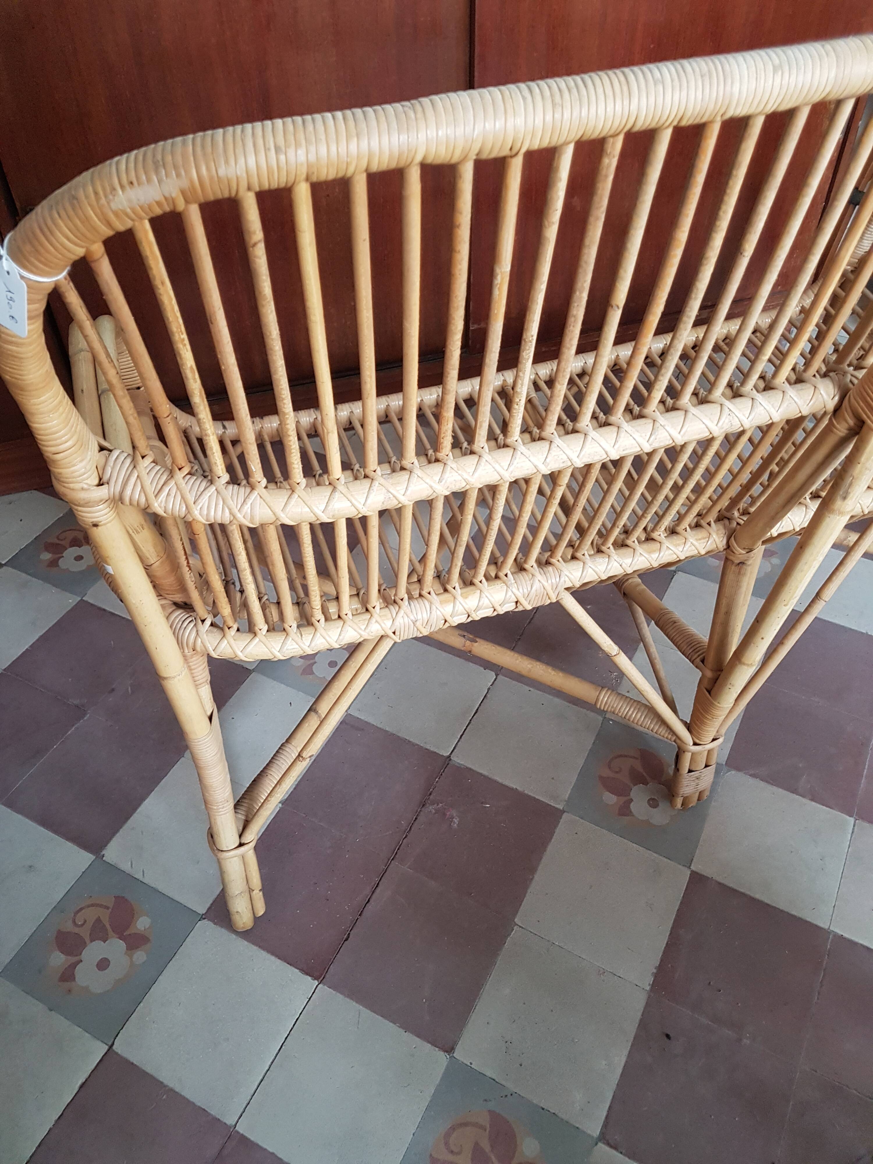 Sofa rattan 2 seater