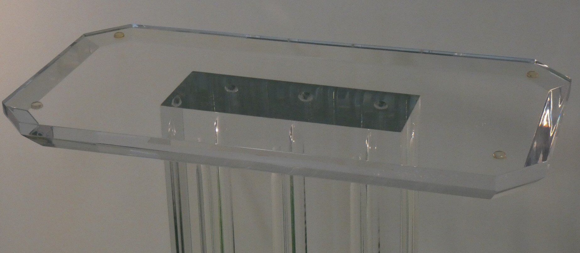 Sculptural base for acrylic glass table, Italy, 2000s