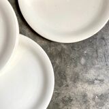 8 flat plates Sarreguemines in white earthenware
