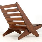 1950s folding chaise longue