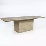 Vintage Travertine Coffee Table, Italy, 1970s