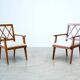 Set of two early French lounge chairs