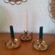 Lot de 3 bougeoirs en laiton