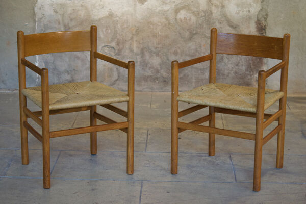 Série de quatre chaises et deux fauteuils design danois 1960’