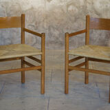 Series of four chairs and two armchairs Danish design 1960'