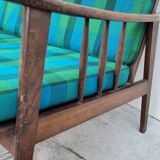 Vintage Scandinavian 2-seater sofa bench - 1950s