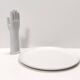 White Lacquered Ceramic Dessert Plate by Ginori Ascribable to Gio Ponti, Italy
