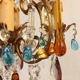 Crystal ceiling lamp. Spain, 1960s.