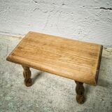 Small turned wooden stool footrest