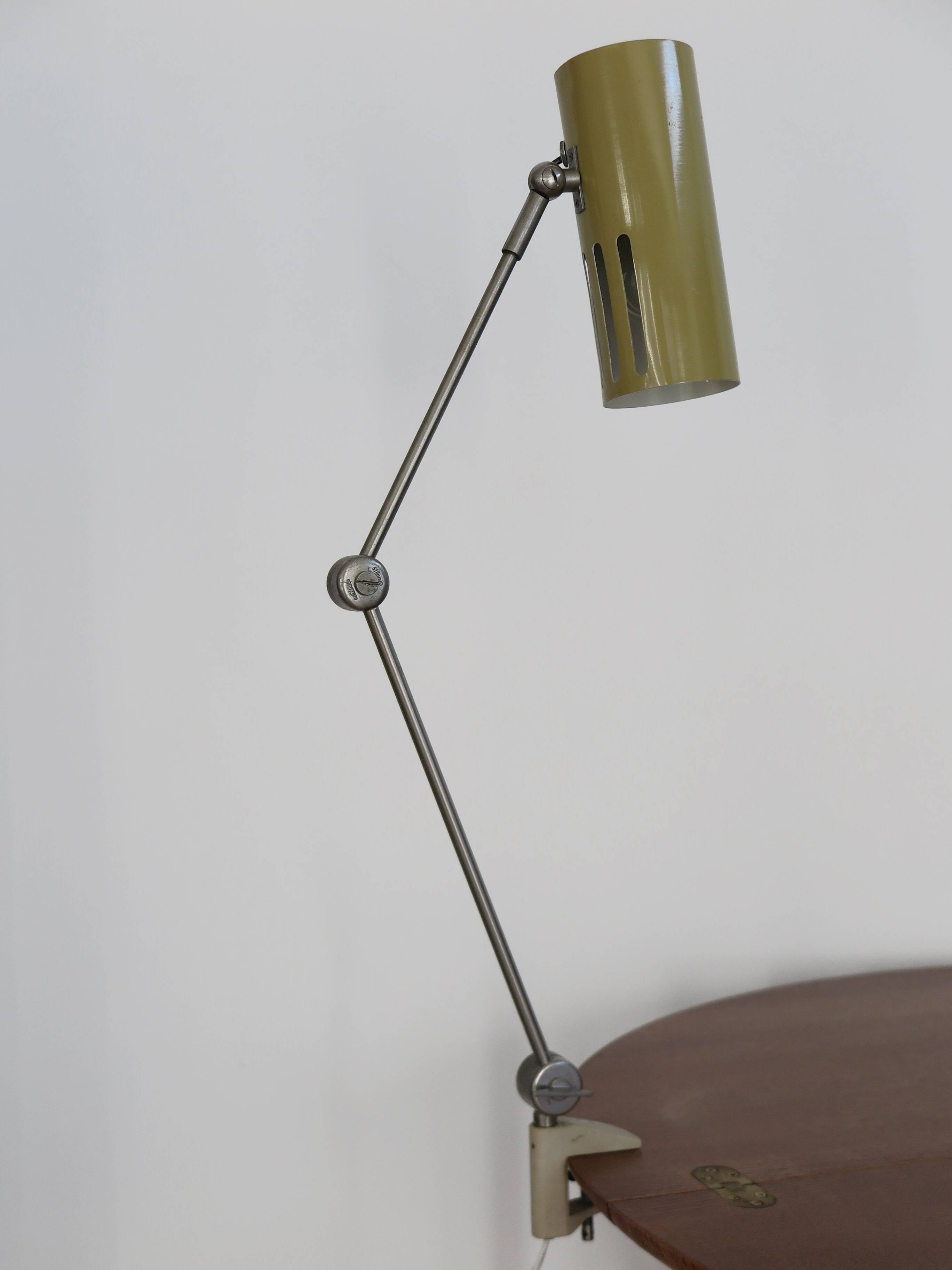 Stilnovo Italian metal clamp lamp 1950s