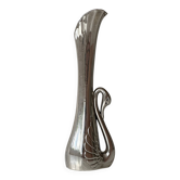 Swan metal single flower vase