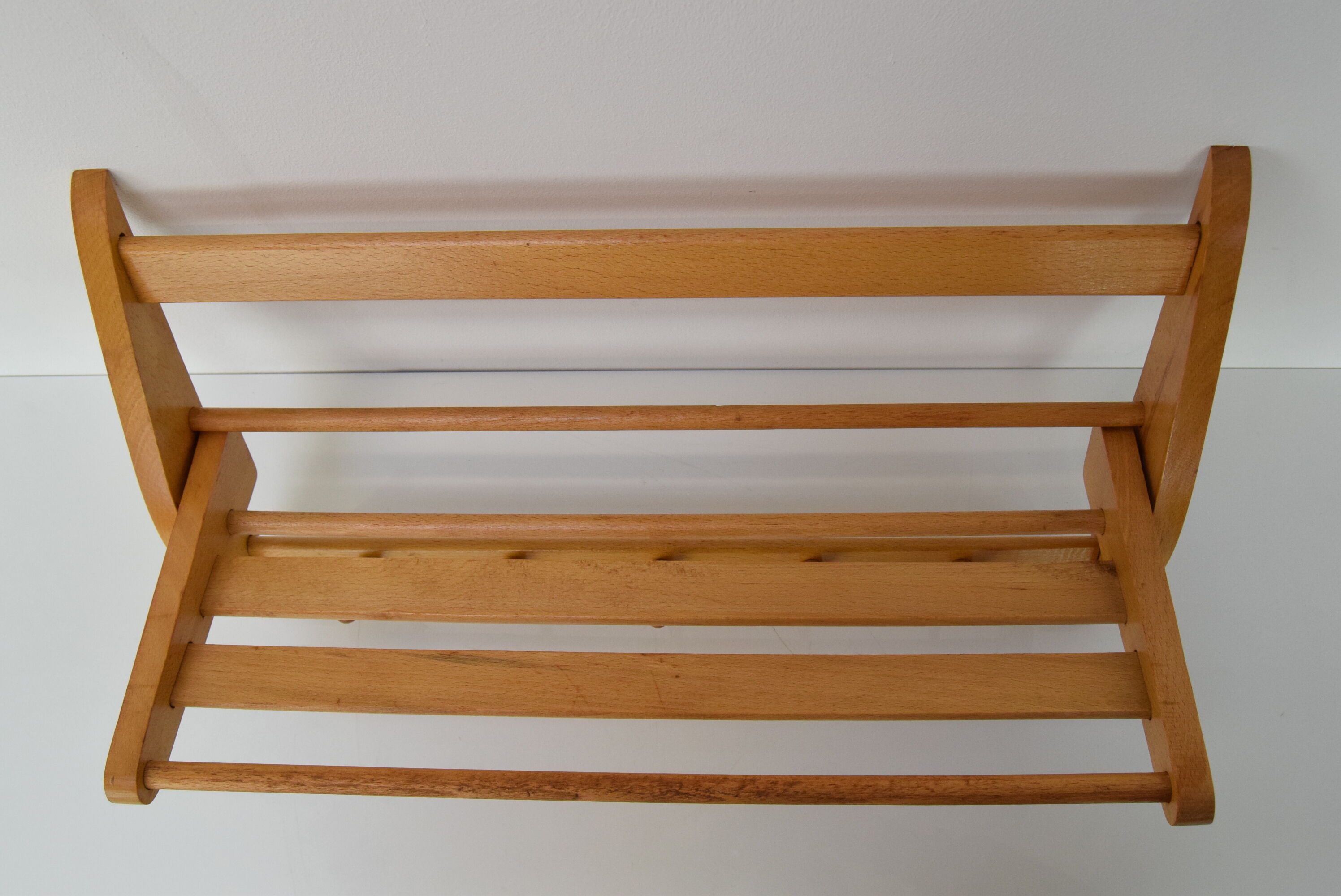 Mid-century wall folding  hanger and shelf, 1960's.