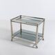 Italian modern chromed steel serving cart/side table, 1970’s