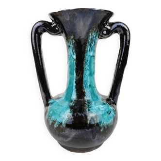 Vallauris Blue Fat Lava Vases