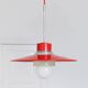 Danish ceiling light in red metal and glass - Mid-Century Design - 1960s