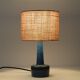 Ceramic table lamp “972” by Søholm with jute shade, mid-century Danish modern design, 1960s/1970s