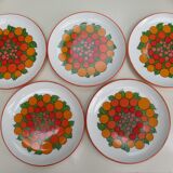 Gien ceramic "desserts" service - fruit, cake, cream