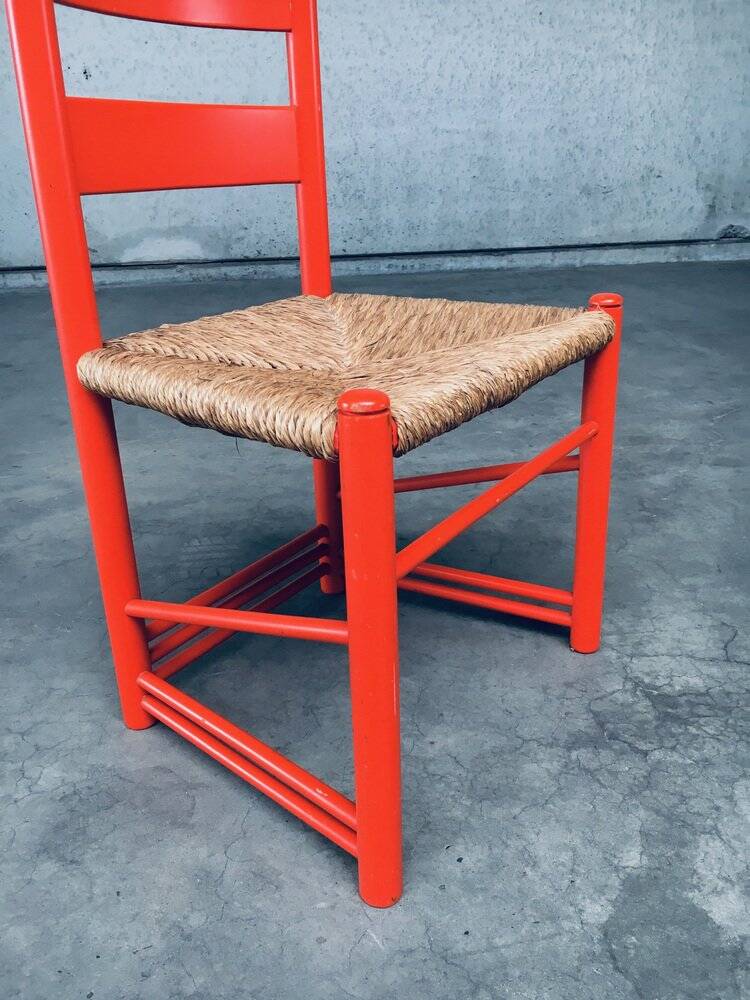 Austrian Folk Art Rush Side Chair, 1970s