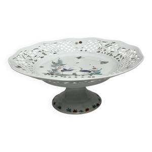 Coupe sur pied en porcelaine