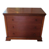 Elégante commode  en merisier – 3 tiroirs –Années 80