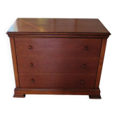 Elegant cherry wood chest of drawers – 3 drawers – 1980s