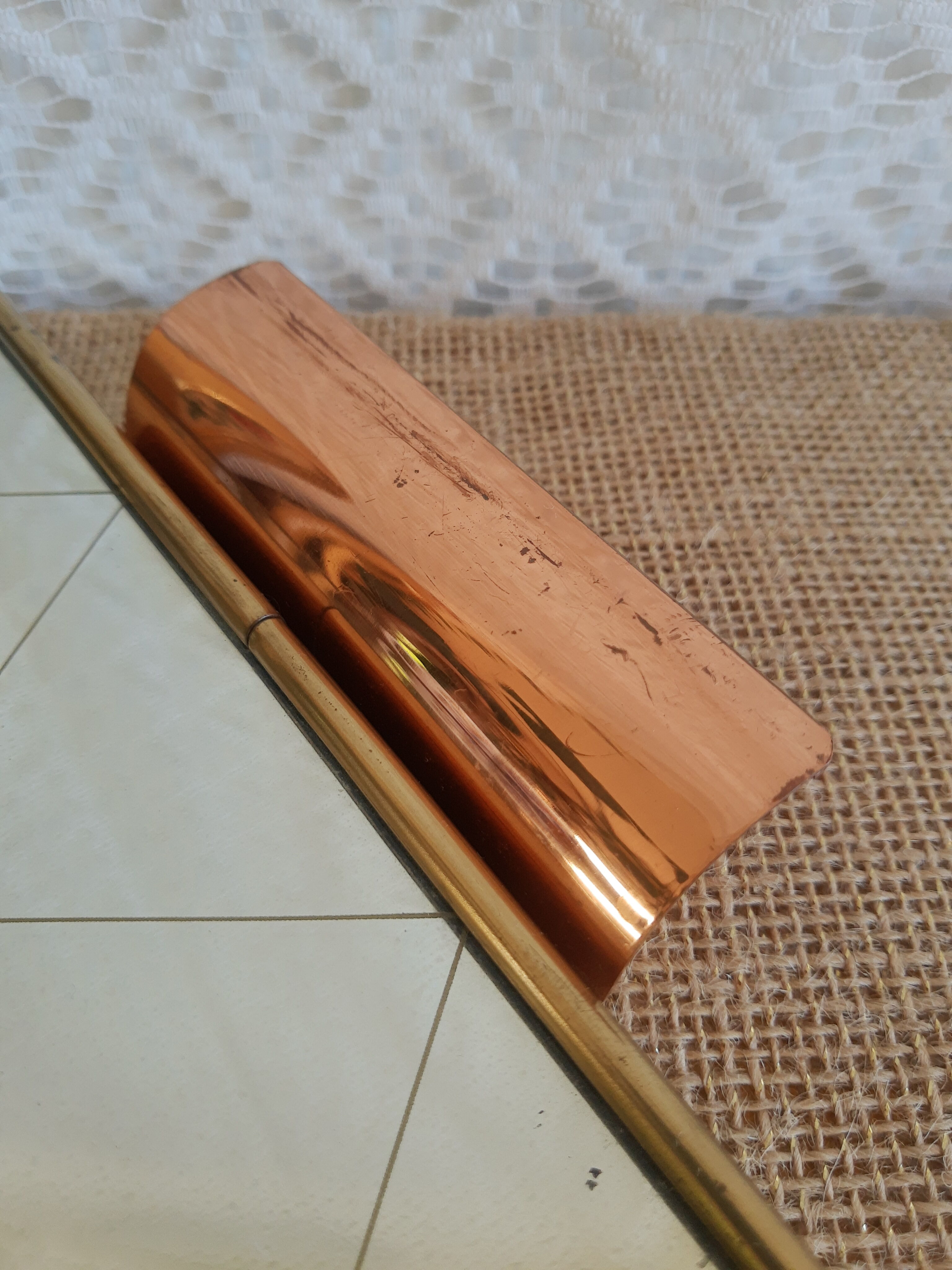 Brass top with vintage mirror