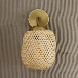 Applique en bambou à tête en laiton