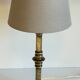 Solid brass lamp and vintage fabric