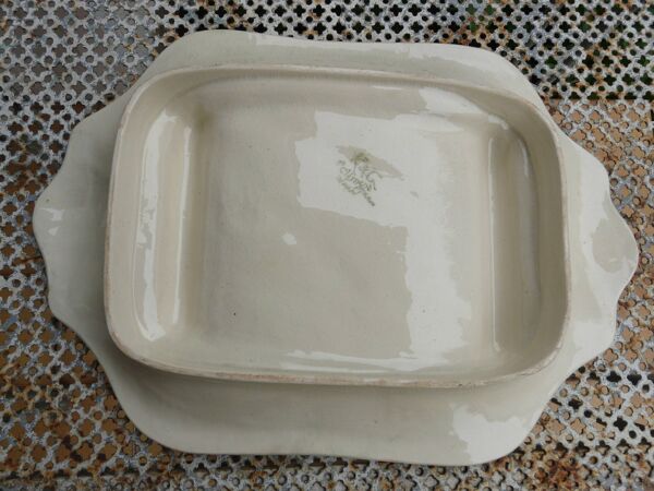 Plat a asperges et artichauts en barbotine k g luneville