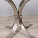 VINTAGE 1960S METAL AND GLASS COFFEE TABLE, ITALIAN DESIGN