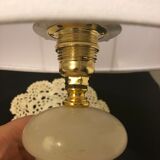 Table lamp in alabaster and brass