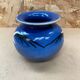 Old ball vase prod art ceramic blue decor storks alsace vintage