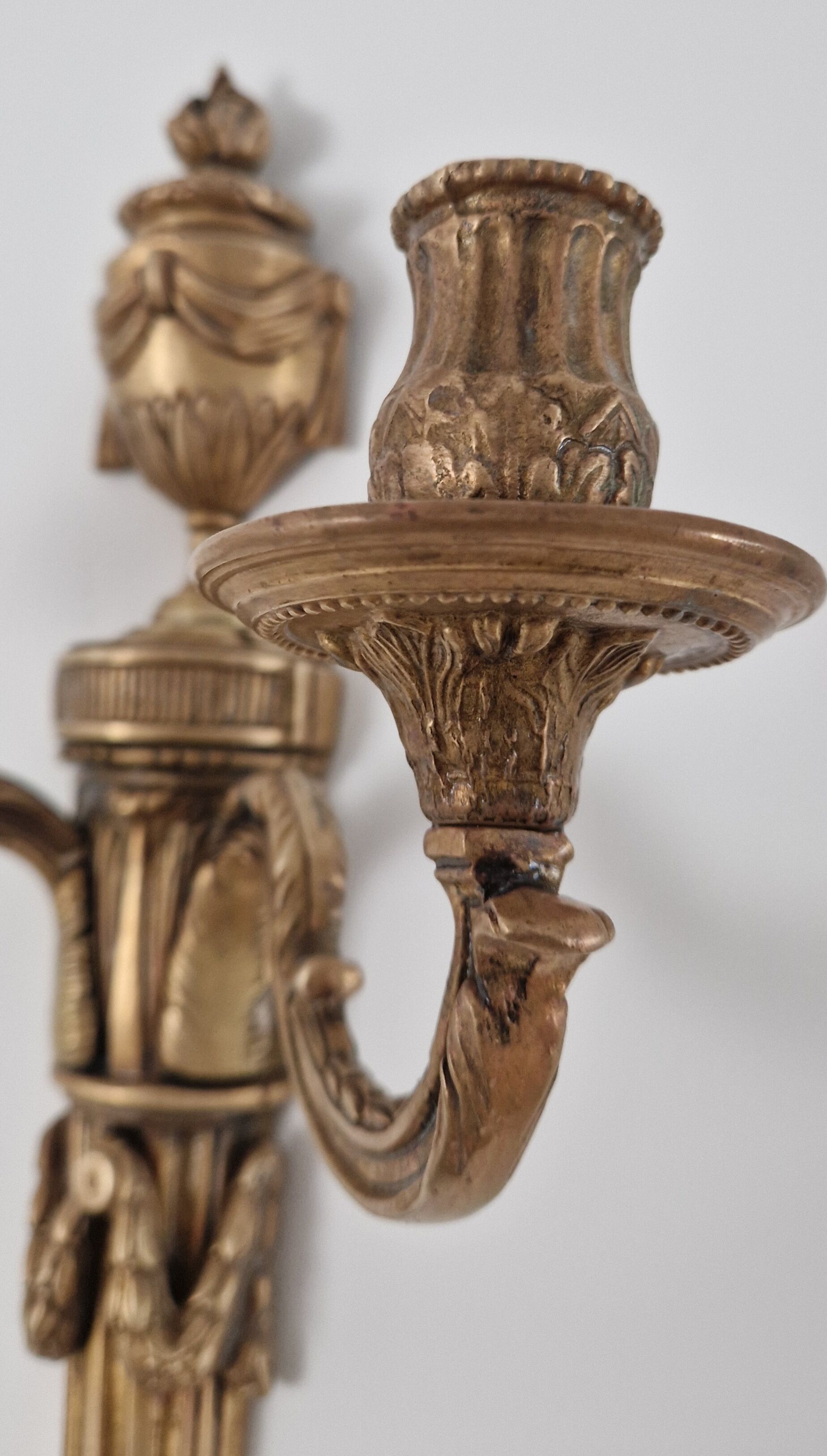 Napoleon III era bronze wall lamp