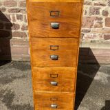 Meuble classeur à tiroirs tambour cabinet france 1950