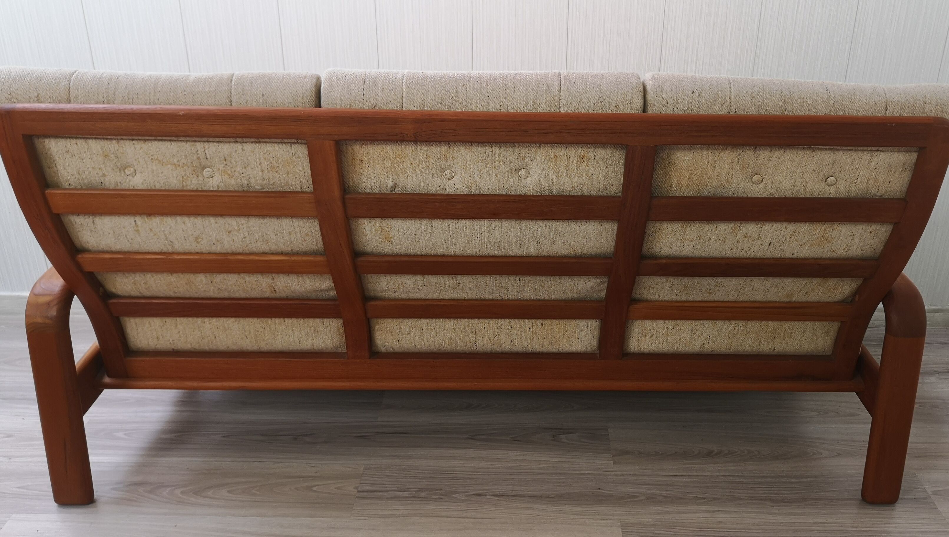 Mid- century three-seater danish teak sofa
