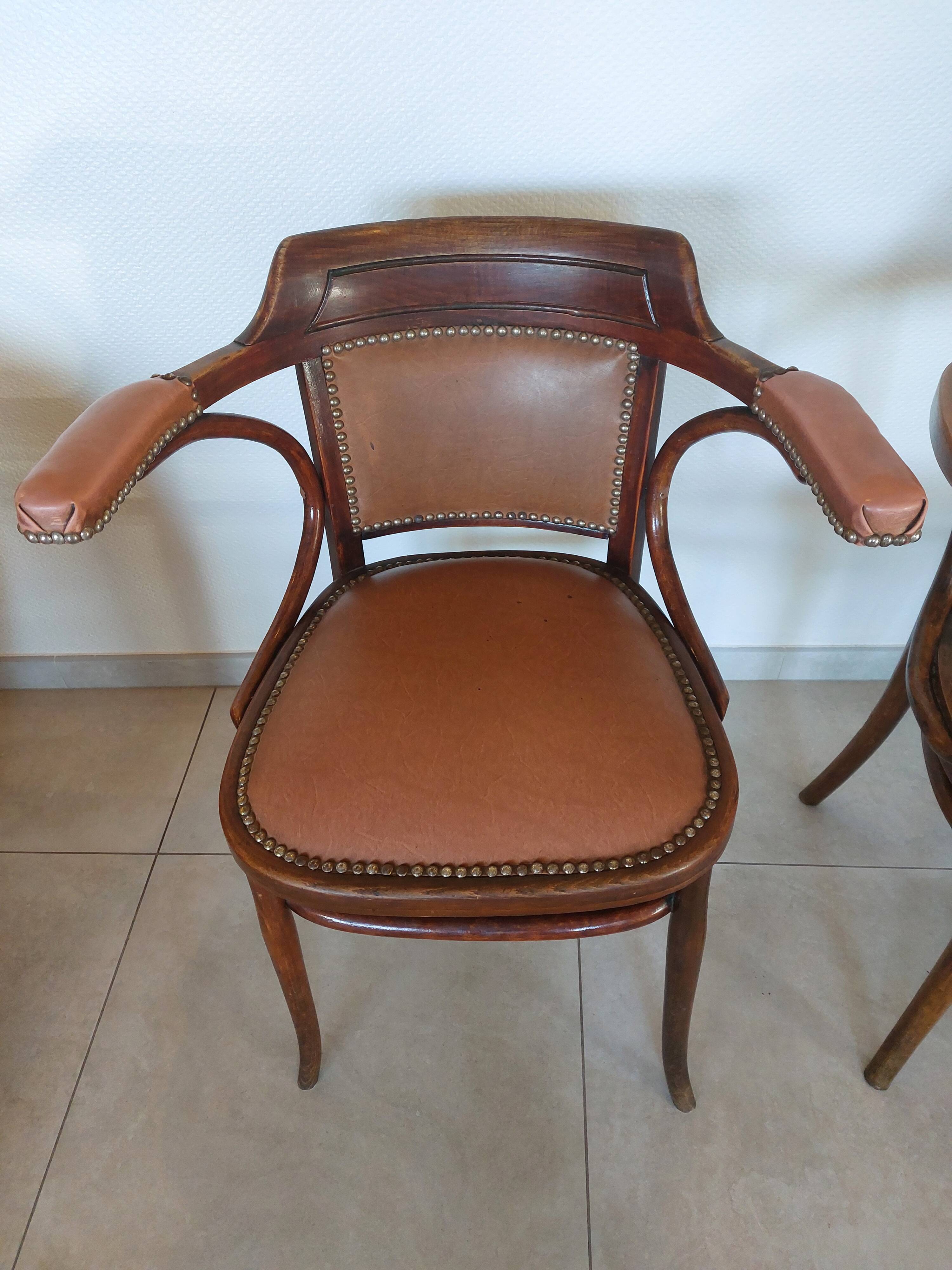 2 vintage Thonet armchairs