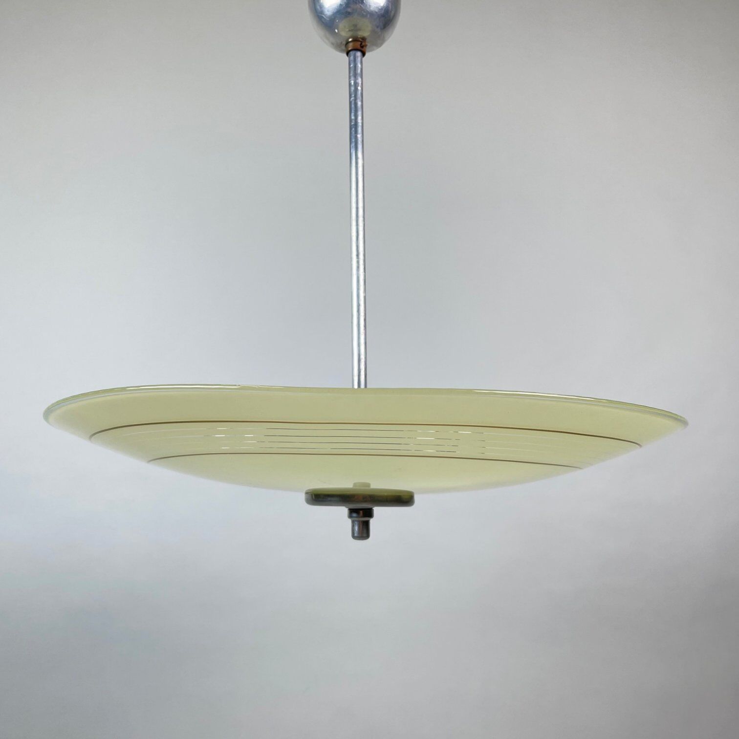 Mid Century Glass Pendant by Napako, Czechoslovakia, 1960's