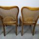 Set of 4 wooden chairs cannage and seat spring