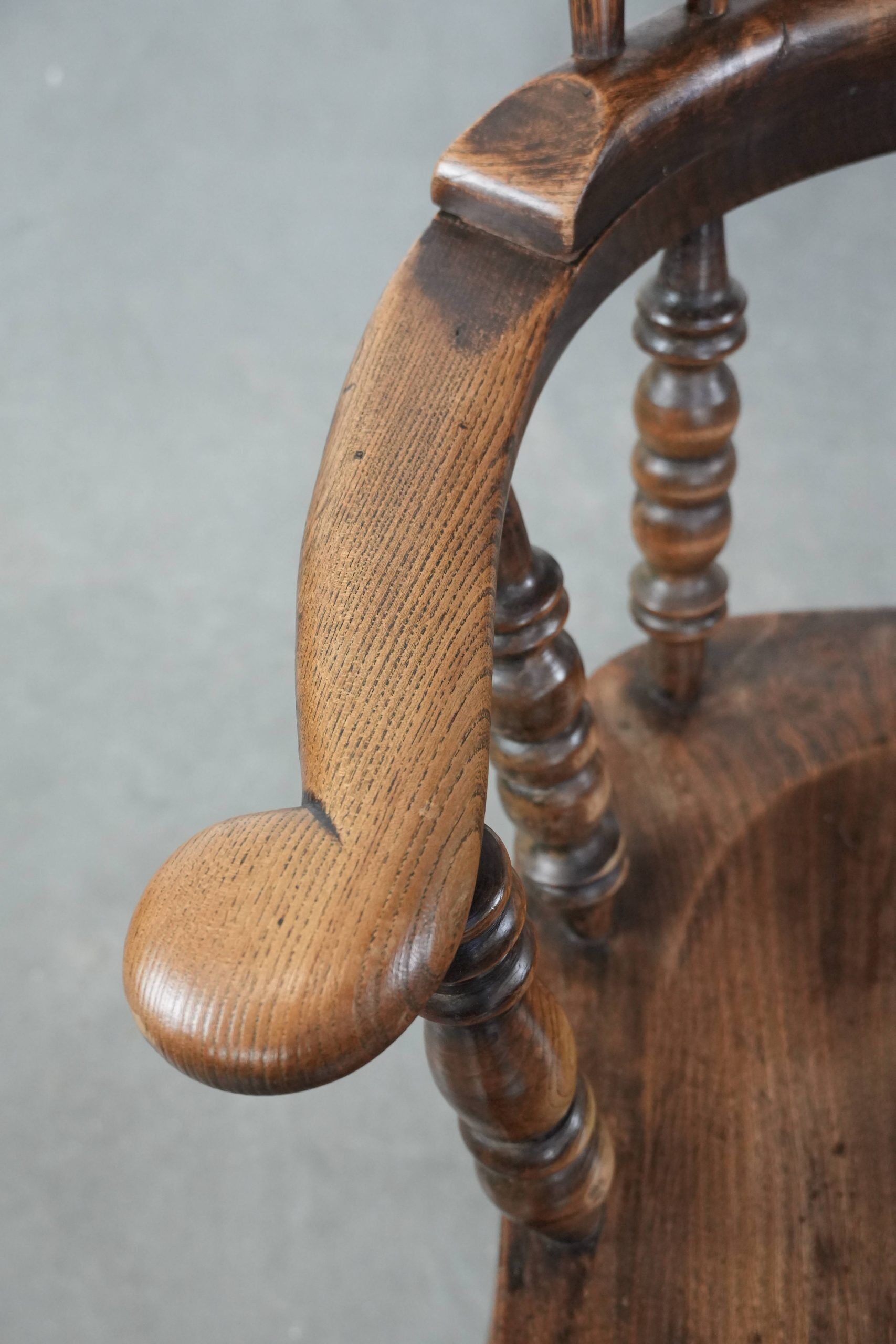 Antique English Highback Windsor Chair from the 18th Century