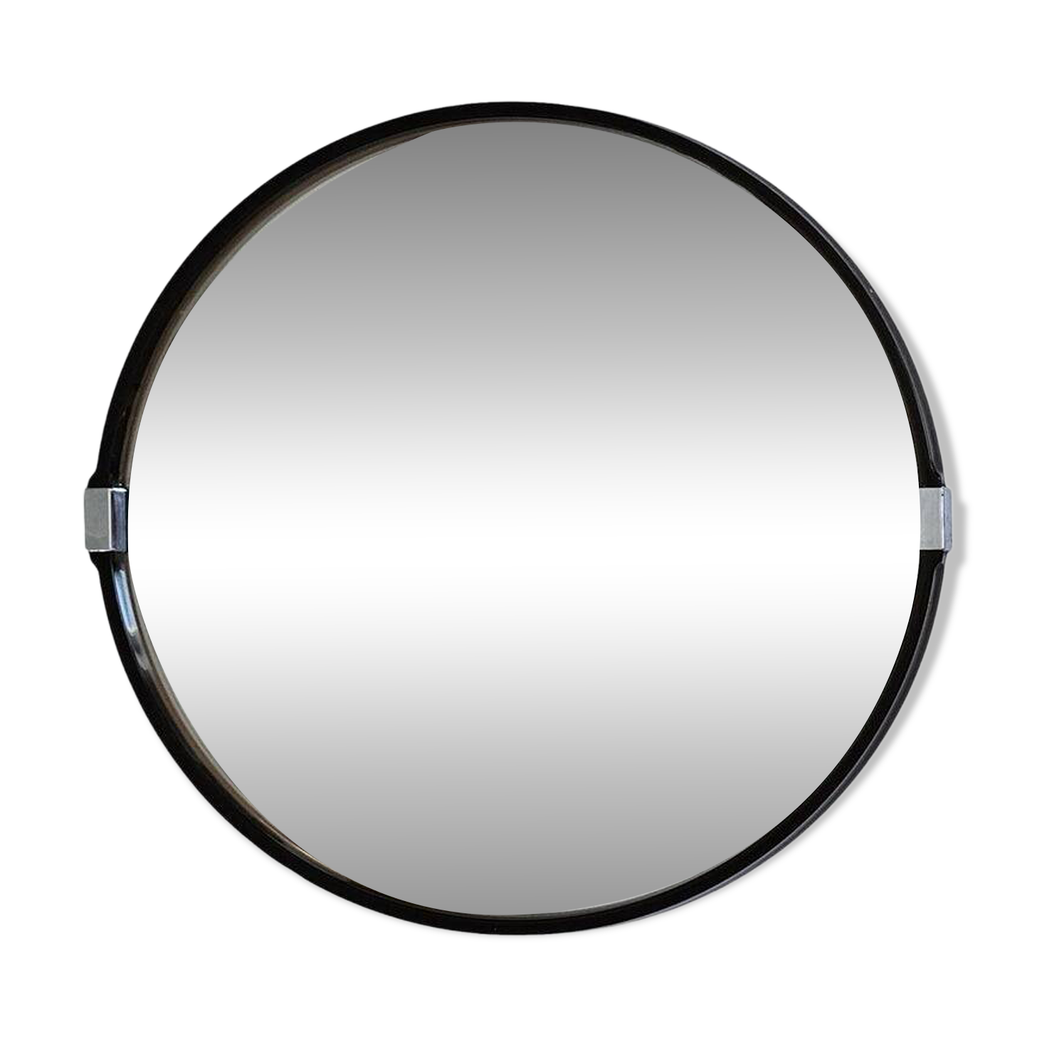 Mid-Century Modern Round Wall Mirror, Italy, 1970s