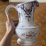 Large ceramic jug Old Rouen 1900
