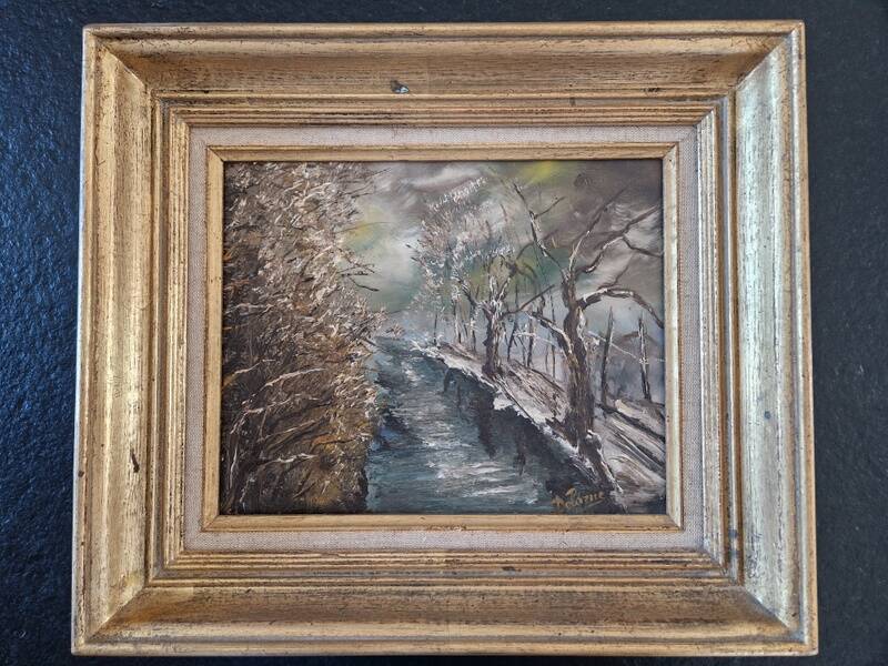 Lucien Delarue (1925-2011) - Oil on canvas - Path in Sologne